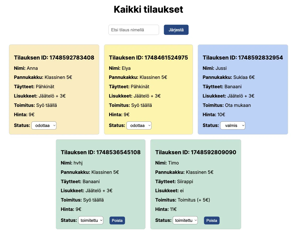 Admin dashboard screenshot